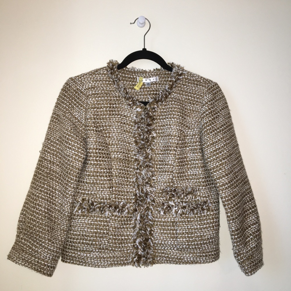CAbi Brown Tweed Jacket Blazer Phoebe Boucle - Picture 2 of 6